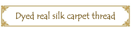 dyed real silk carpet thread